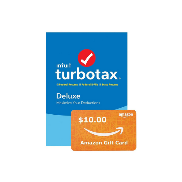 TurboTax Deluxe + State 2019 Tax Software [Amazon Exclusive] [PC Download]+ Free $10 Amazon Gift Card