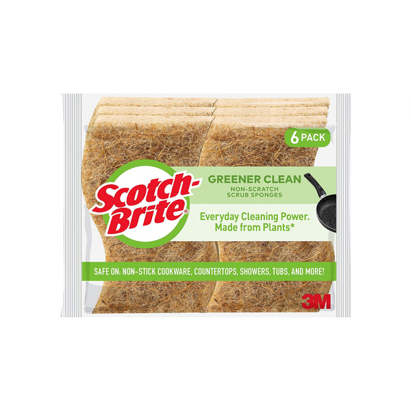 6 Scotch-Brite Greener Clean Non-Scratch Scrub Sponges