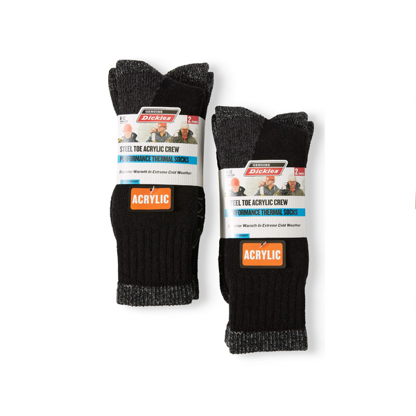 4 pares de calcetines con punta de acero térmicos acrílicos auténticos de Dickies para hombre