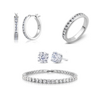 4-Piece Eternity Classic Jewelry Gift Set with Gift Packaging