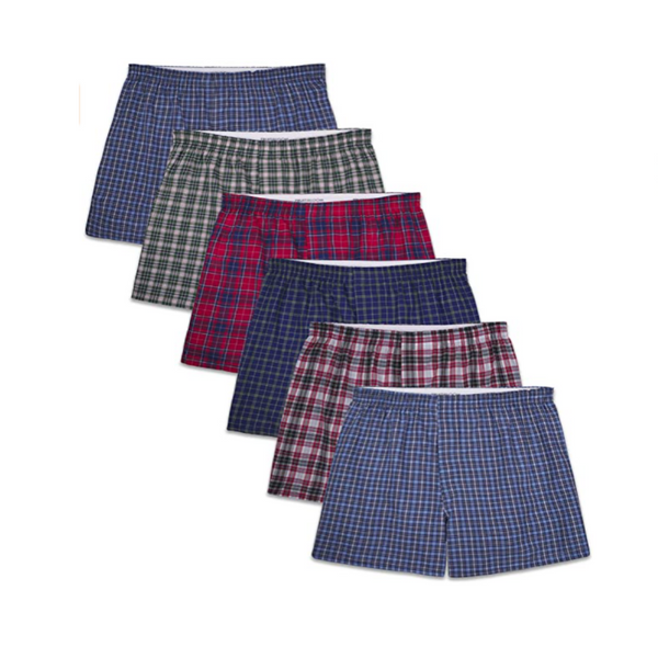 6 Fruit of the Loom Men's Tag-Free Boxer Shorts