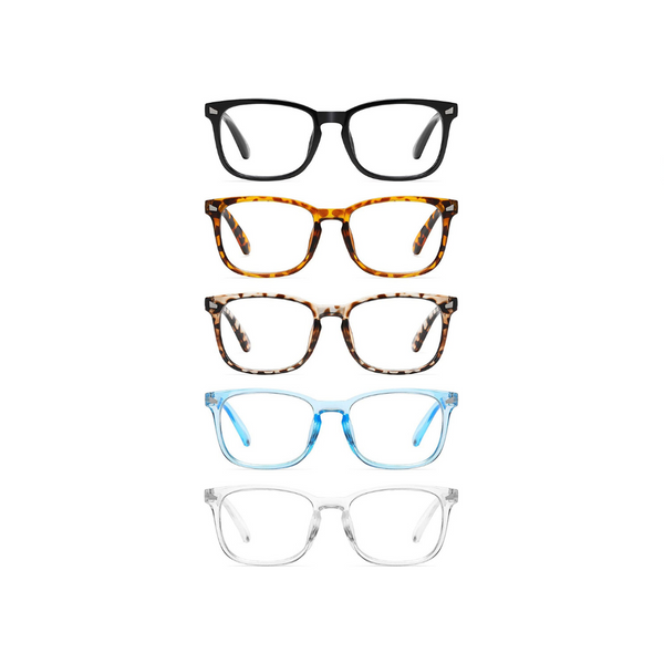 Paquete de 5 gafas de lectura con bloqueo de luz azul