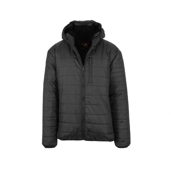 Chaqueta acolchada con capucha y forro de sherpa para hombre (4 colores)
