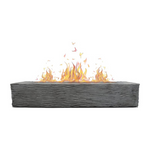 Brasero de mesa rectangular grande para interior y jardín