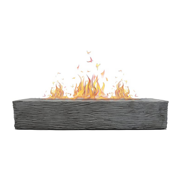 Brasero de mesa rectangular grande para interior y jardín