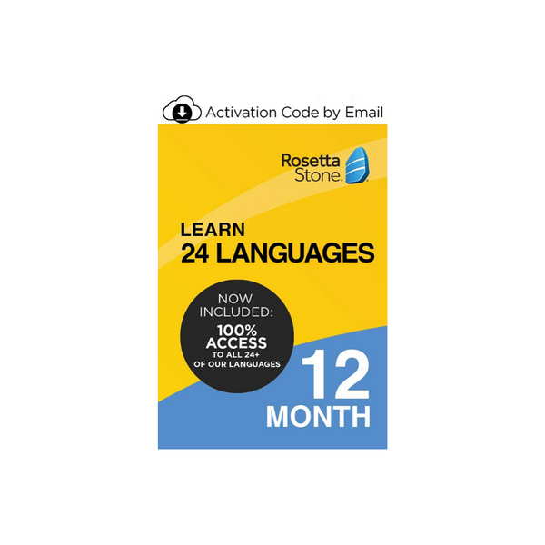 Rosetta Stone: Aprende Idiomas ILIMITADOS durante 12 Meses - Aprende 24 Idiomas (Código de activación por correo electrónico)