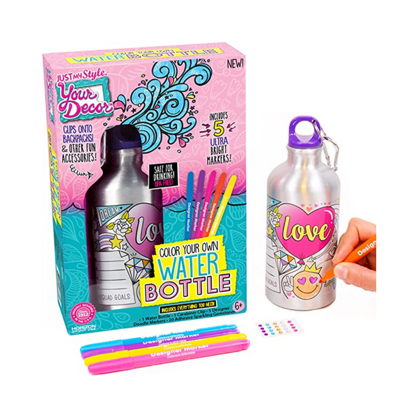 Decor Color, Own Water Bottle By Horizon Group Usa, DIY Bottle Coloring Craft Kit
