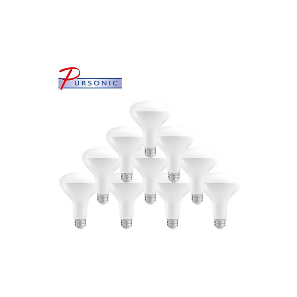 10 Pack Of Pursonic 65 Watt Equivalent LED Soft White Light Bulbs