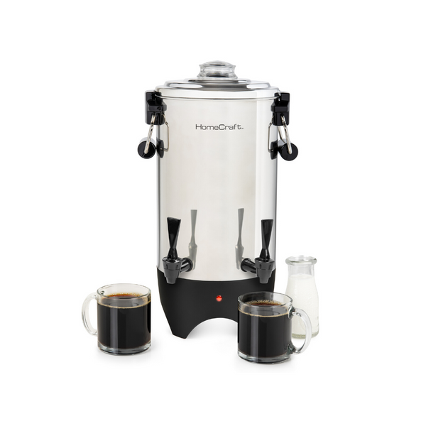 HomeCraft Quick-Brewing Automatic 45-Cup Double-Faucet Coffee Urn