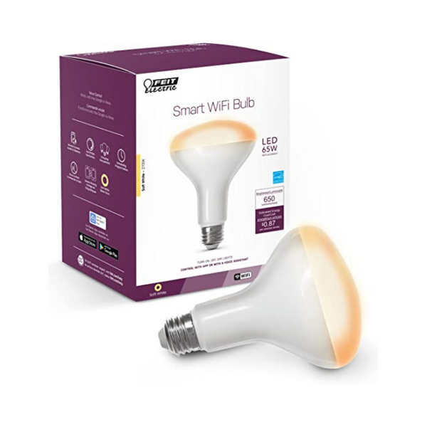 Feit Electric 65W Equivalent WiFi Dimmable Smart LED Light Bulb, No Hub Required