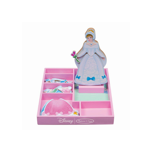 Melissa & Doug Disney Cinderella Magnetic Dress-Up Wooden Doll Pretend Play Set
