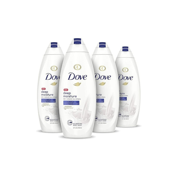 4 botellas de gel de baño Dove (7 estilos)