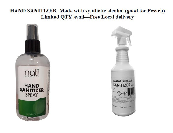Sanitizer - Good for Pesach