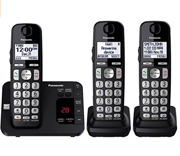 3 Panasonic Cordless Phones With Answering Machine