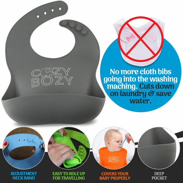 40% Off Waterproof Silicone Bibs Set
