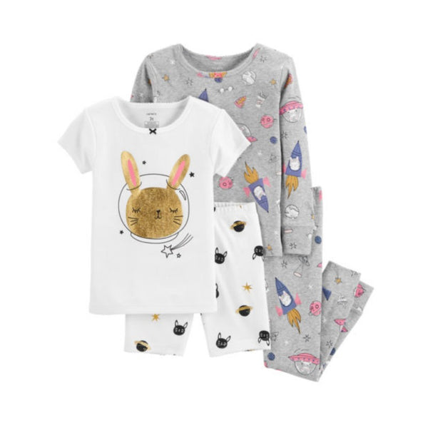 Toddler, Baby Boys or Girls 4-Piece Pajama Sets On Sale