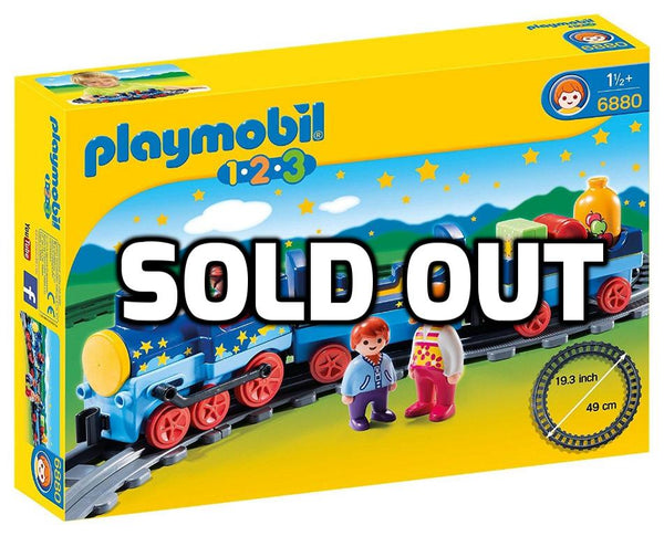 Playmobil 1.2.3 Night Train with Track