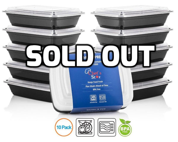 Pack of 10 food storage containers