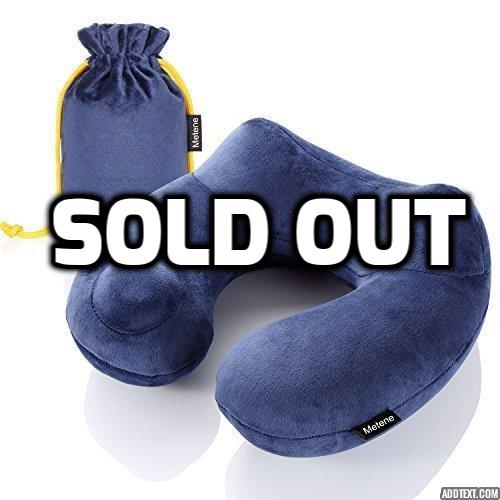 Soft Velvet Inflatable Neck Support Travel Pillow