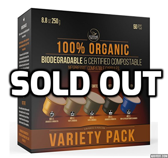 Nespresso Compatible Organic Coffee Capsules by Kiss Me Organics