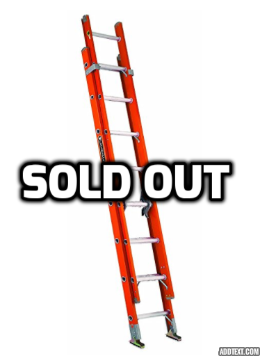 Louisville fiberglass extension 20 feet ladder