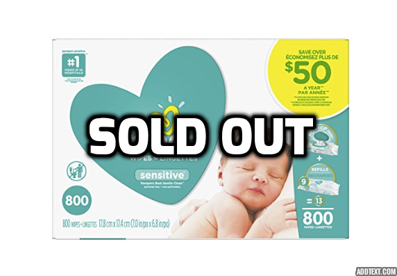 Pampers Sensitive Baby Wipes (800 ct.)