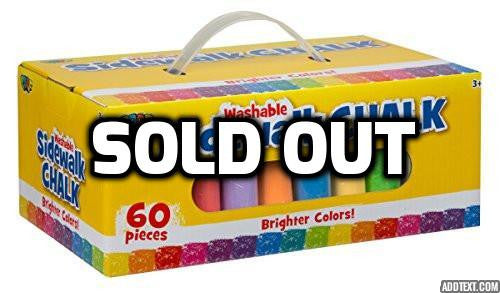Pack of 60 sidewalk chalk