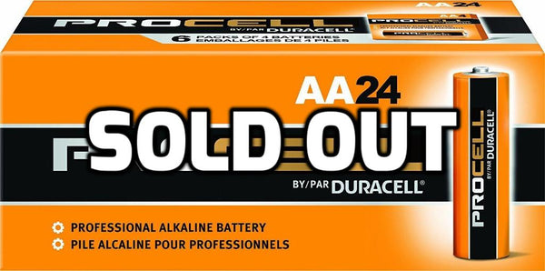 Pack of 24 AA Duracell batteries
