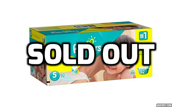 Pampers Swaddlers Diapers Size 5, 92 Count