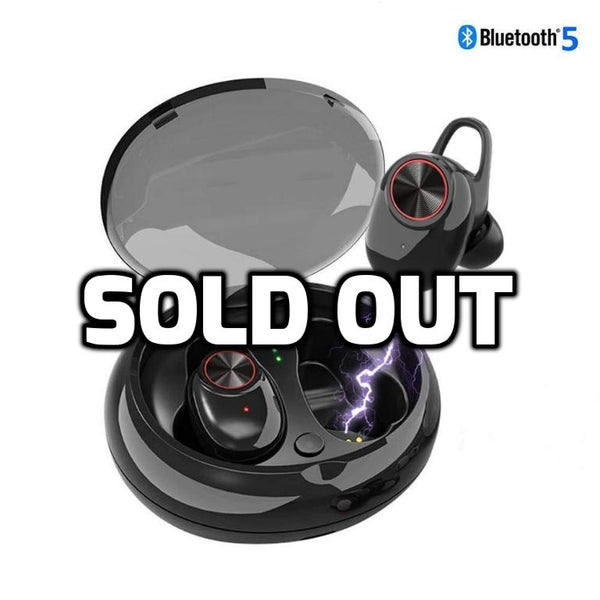 True wireless earbuds with mic and charging case