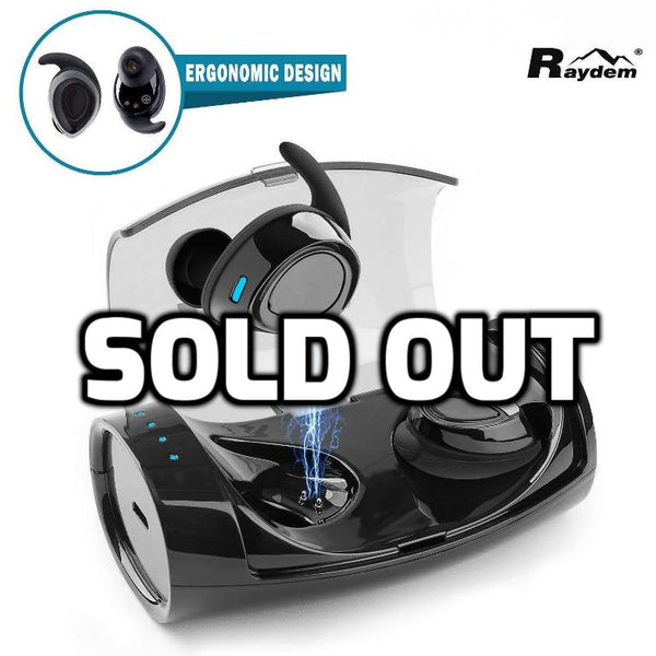 5 True Wireless Earbuds with Built-in Mic and Charging Case