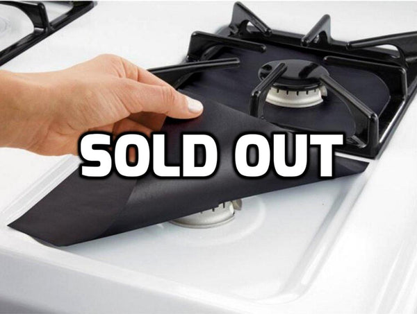 Pack of 4 reusable stove burner covers