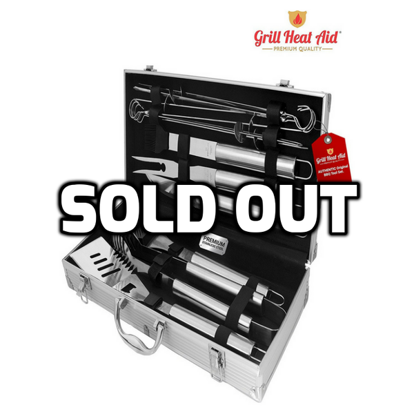 12 piece stainless steel BBQ smoker accessory set