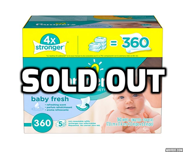 360 Pampers baby wipes