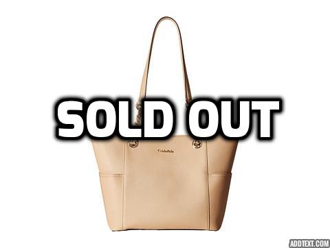 Tote con cadena de cuero guijarro de Calvin Klein