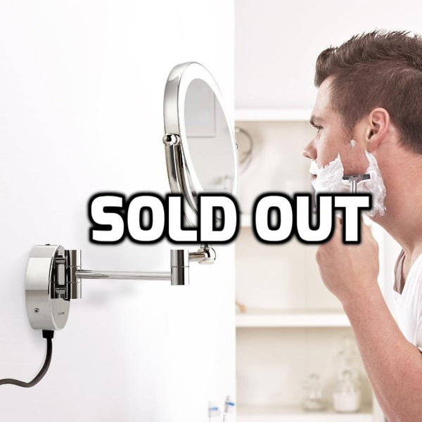 Espejo de baño de maquillaje LED montado en la pared