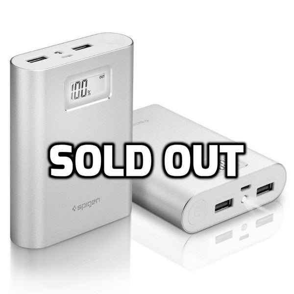 10000 mAh dual USB battery charger with LED light
