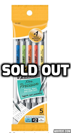 5 BIC Xtra precision pencils