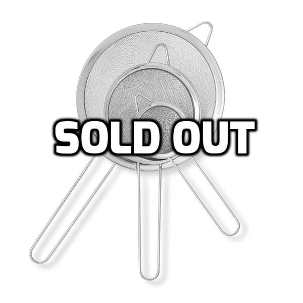 Set of 3 mesh food strainers