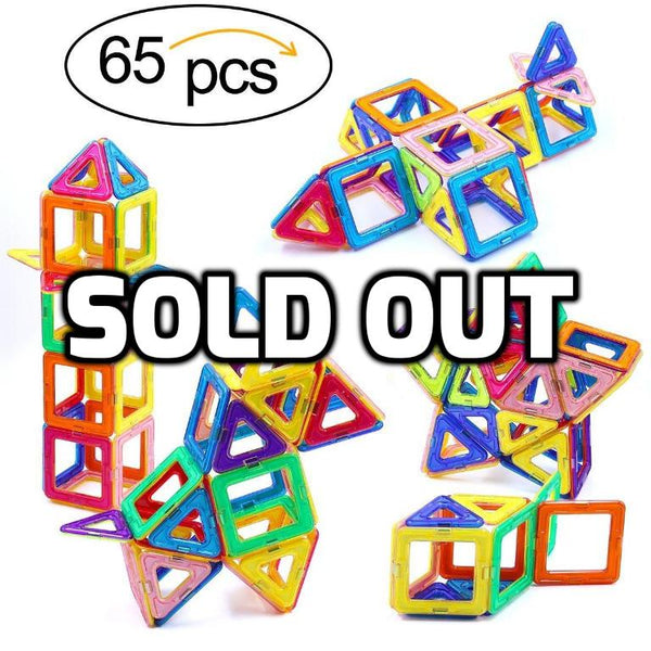 65 Piece Magnetic Building Blocks Set