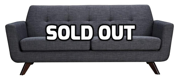 NyeKoncept Charcoal Gray Dania Sofa, Walnut