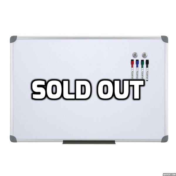 Dry erase whiteboard with marker and eraser