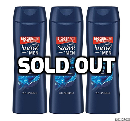3 Bottles of Suave Men Body Wash