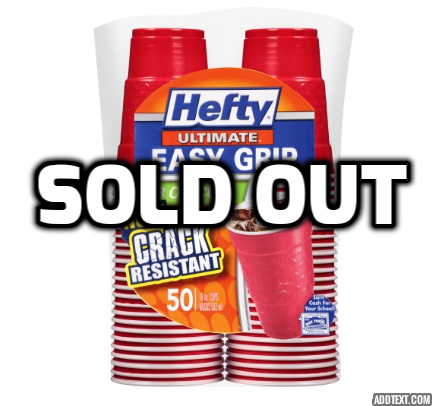 Pack of 50 Hefty party cups