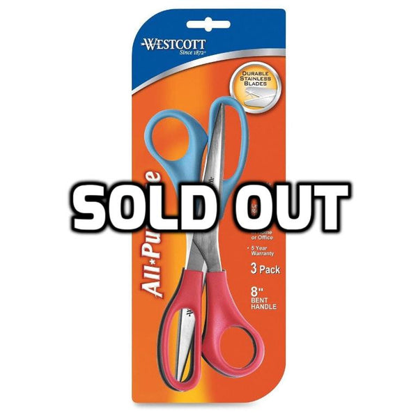 Pack of 3 Westcott all purpose value scissors