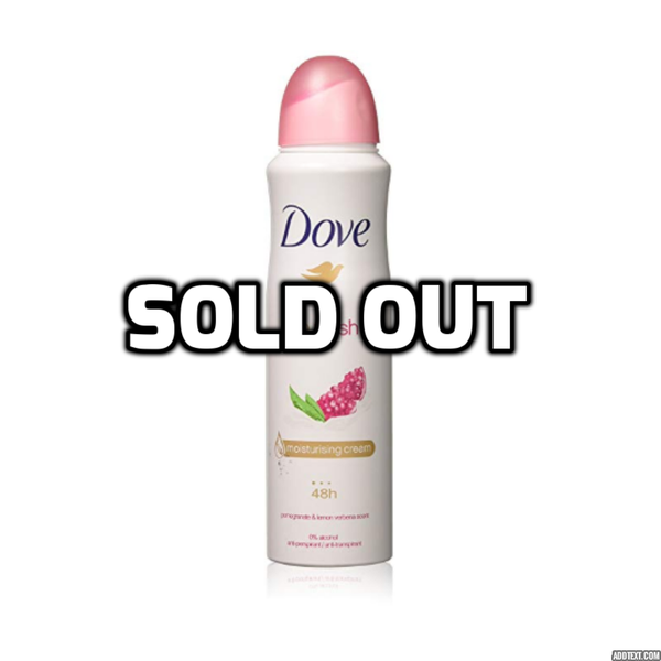 Case of 48 Dove Body Spray 150ml Pomegranate & Lemon