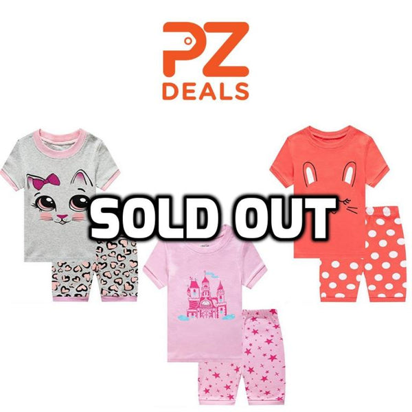 Girls 100% cotton short pajamas