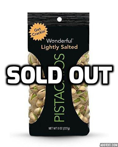 24 packs of Wonderful Pistachios 1.5 oz