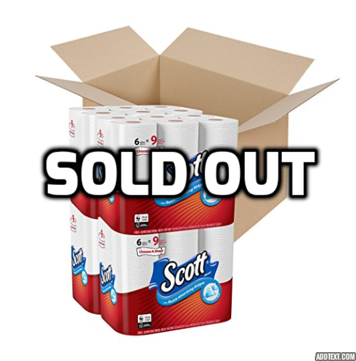 24 mega rolls of Scott paper towels