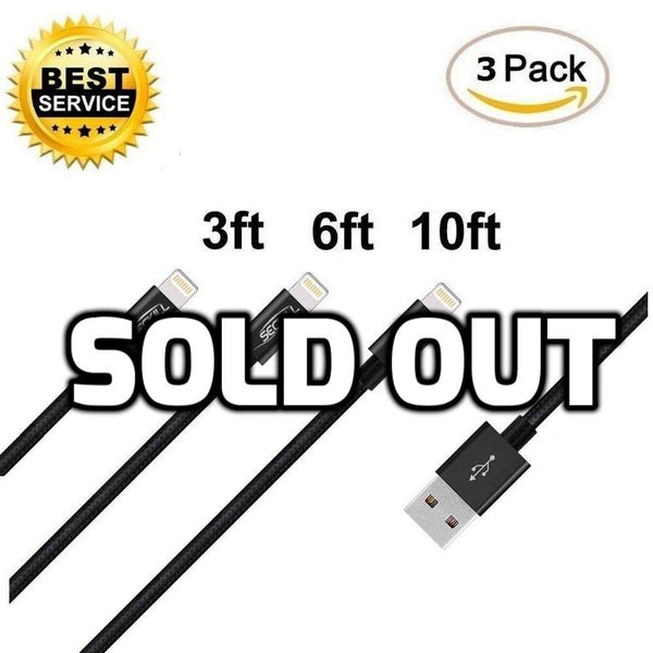 Pack of 3 lightning cables